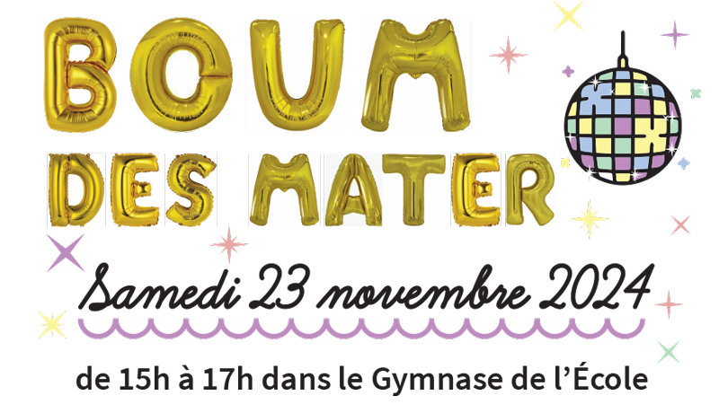 Boum des maternelles le samedi 23 novembre