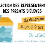 Votez pour les élections des représentants des parents d’élèves avant le 10 octobre !