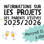 Projets des parents pour 2025/2026